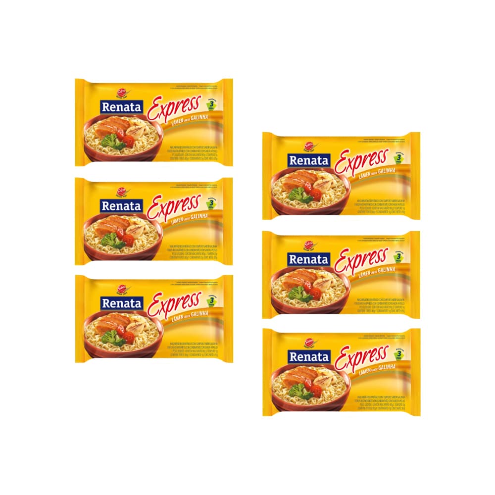 Fideos instantáneos sabor a pollo Renata (6 x 85 g / 3 oz) - Miniatura 1