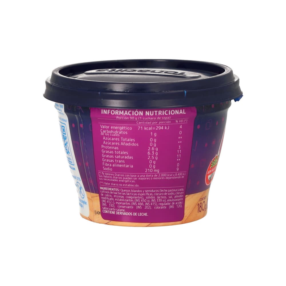 Queso untable sabor a salame Tonadita (12 x 180 g / 6.35 oz) - Miniatura 3