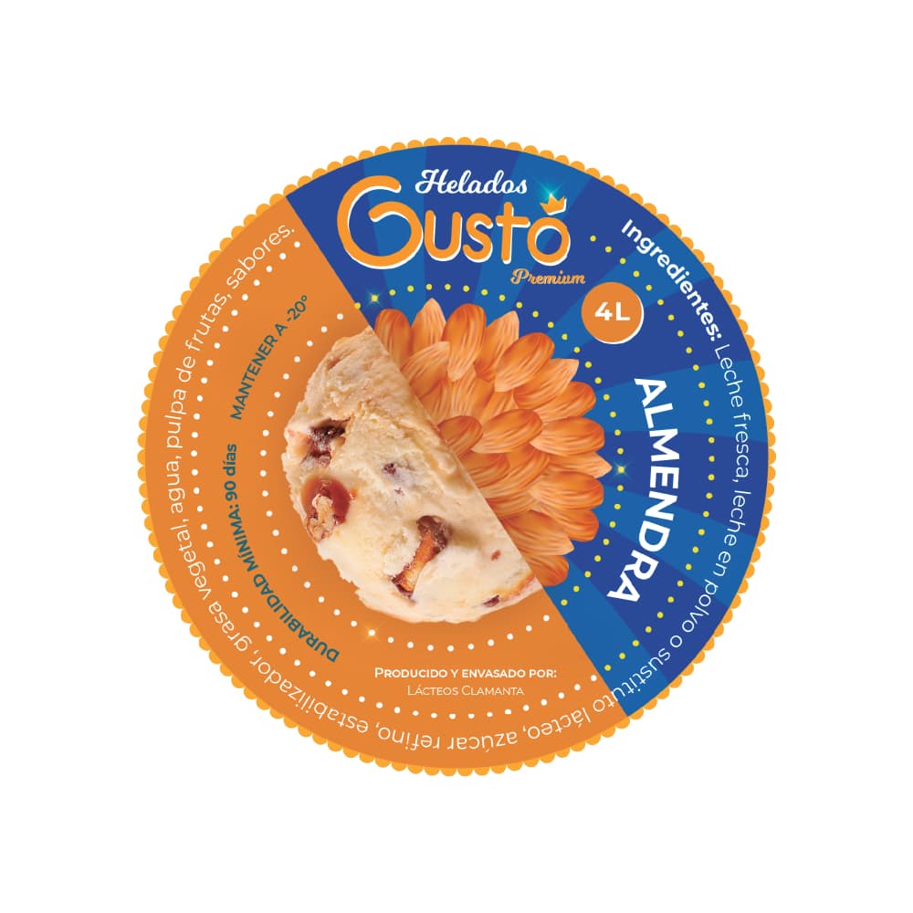 Helado Premium de almendra Gustó (4 L) - Miniatura 3