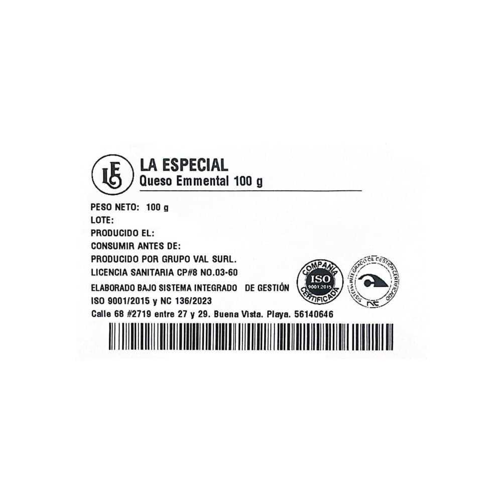 Queso Emmental lasqueado La Especial (100 g / 3.5 oz) - Miniatura 2