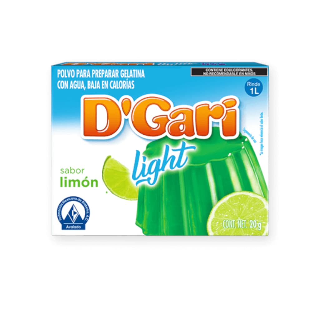 Polvo para preparar gelatina sabor a limón D´Gari (20 g) - Miniatura 2
