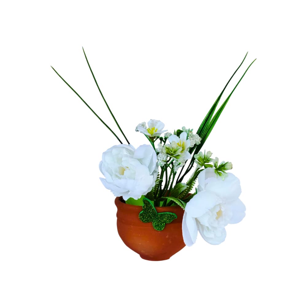 Arreglo floral artificial en maceta pequeña Torbex - Miniatura 6