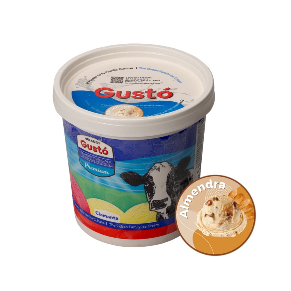 Helado Premium de almendra Gustó (1 L) - Imagen 1