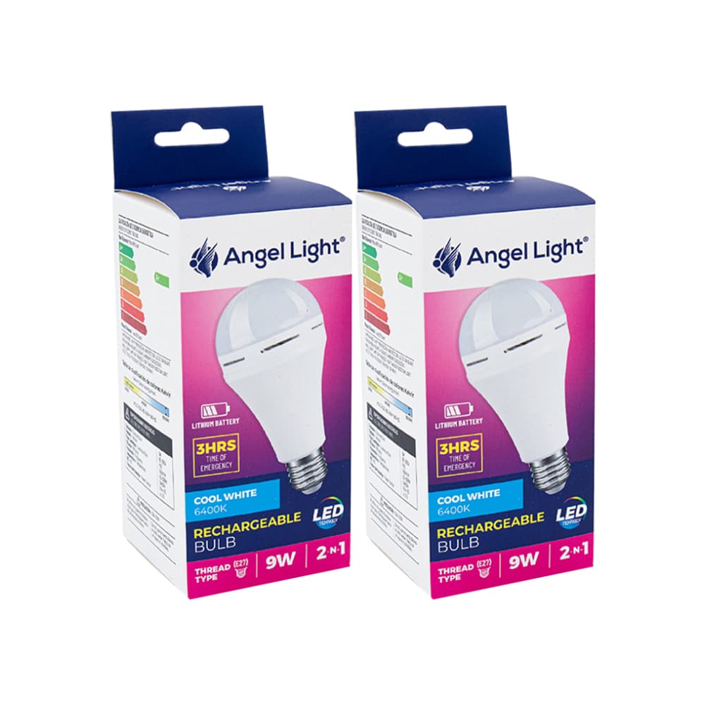 Bombillo recargable Led luz blanca 9 W Angel Light - Miniatura 1