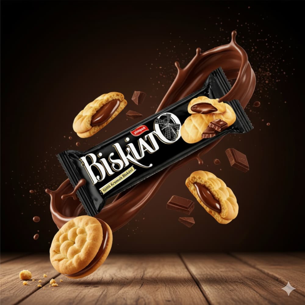 Galletas con relleno de crema de cacao Simsek Biskiato (42 g / 1.48 oz) - Miniatura 5