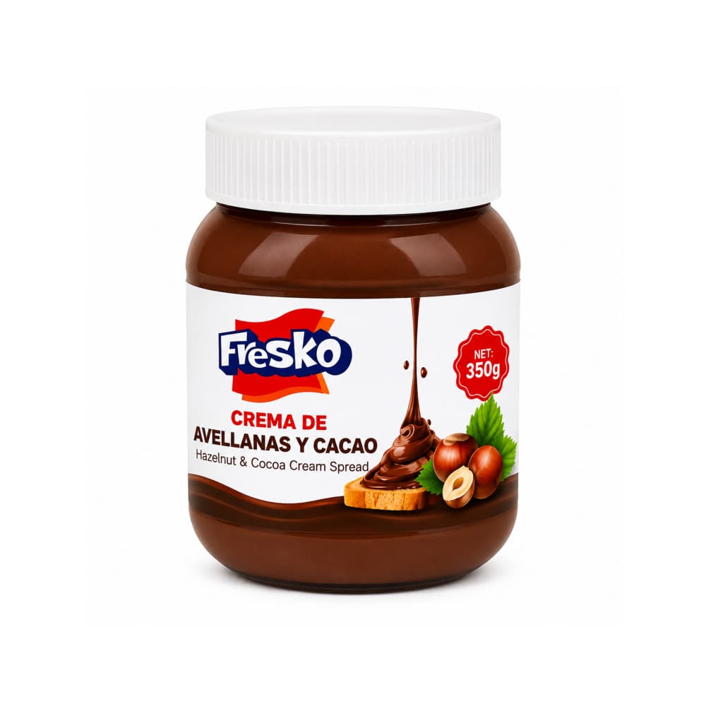 Crema de avellanas y cacao Fresko (350 g / 12.35 oz) - Miniatura 1