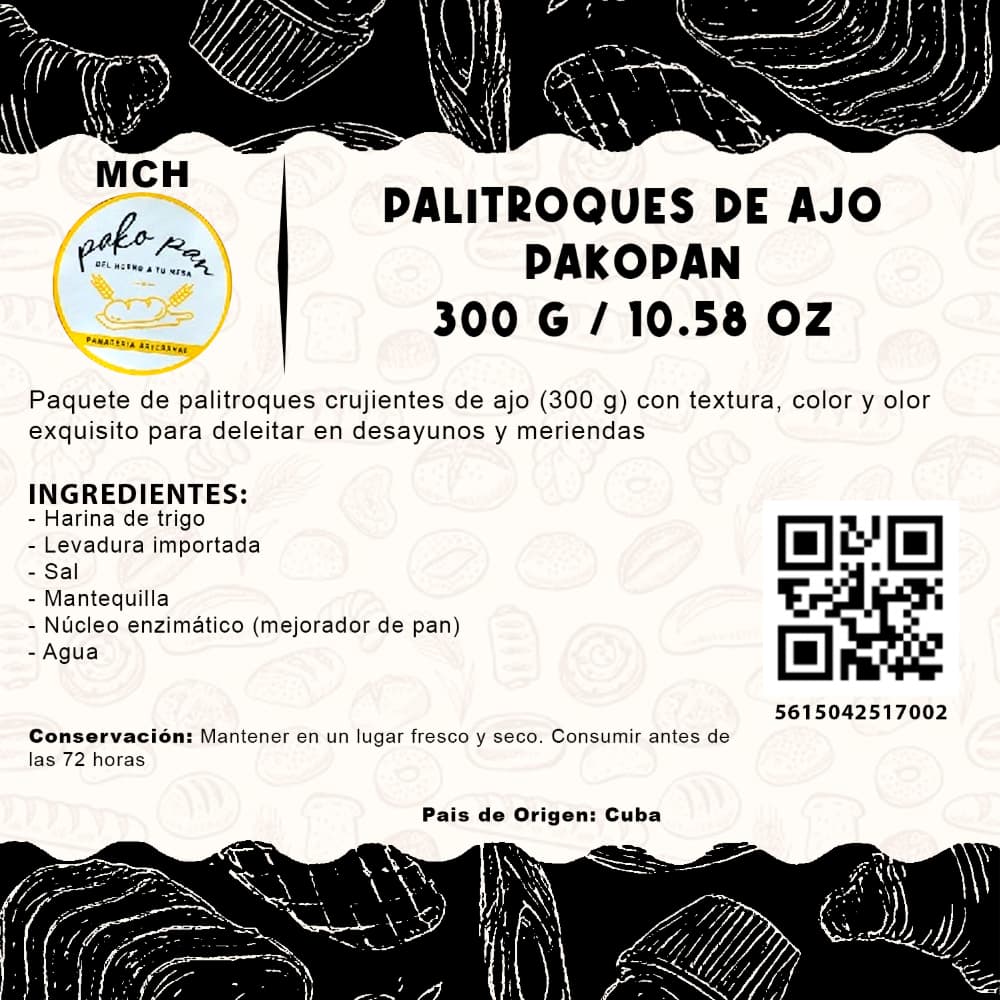 Palitroques de ajo PakoPan MCH Panaderia (300 g / 10.58 oz) - Miniatura 2