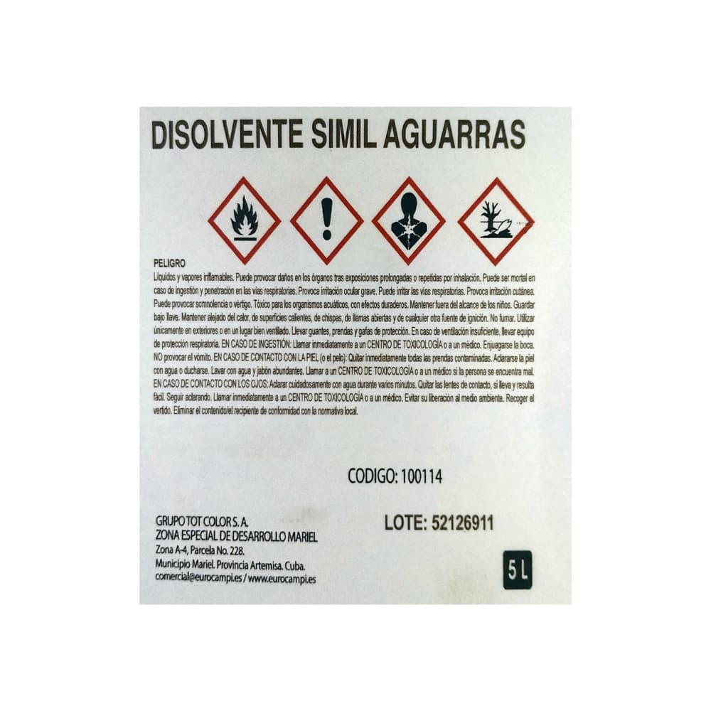 Disolvente Simil Aguarras (5 L) - Miniatura 3
