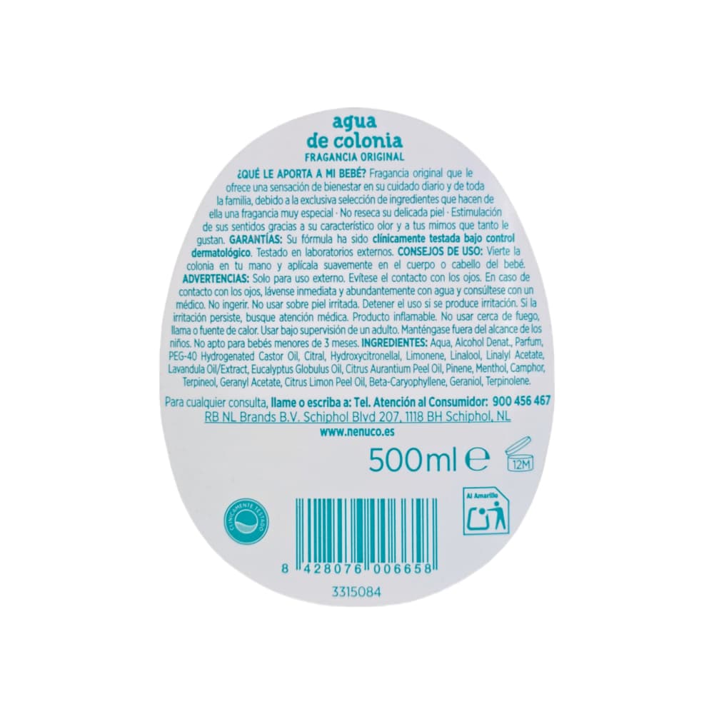 Agua de colonia para bebé Nenuco (500 ml) - Miniatura 3