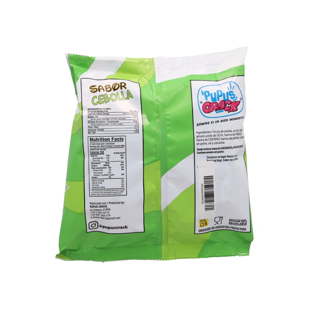 Snack sabor cebolla PuPus CRACK (50 g / 1.76 oz) - Miniatura 2