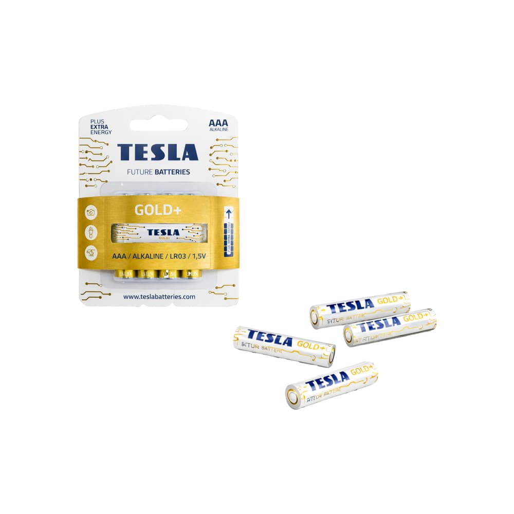 Baterías alcalinas AAA Tesla Gold + (4 U) - Miniatura 2