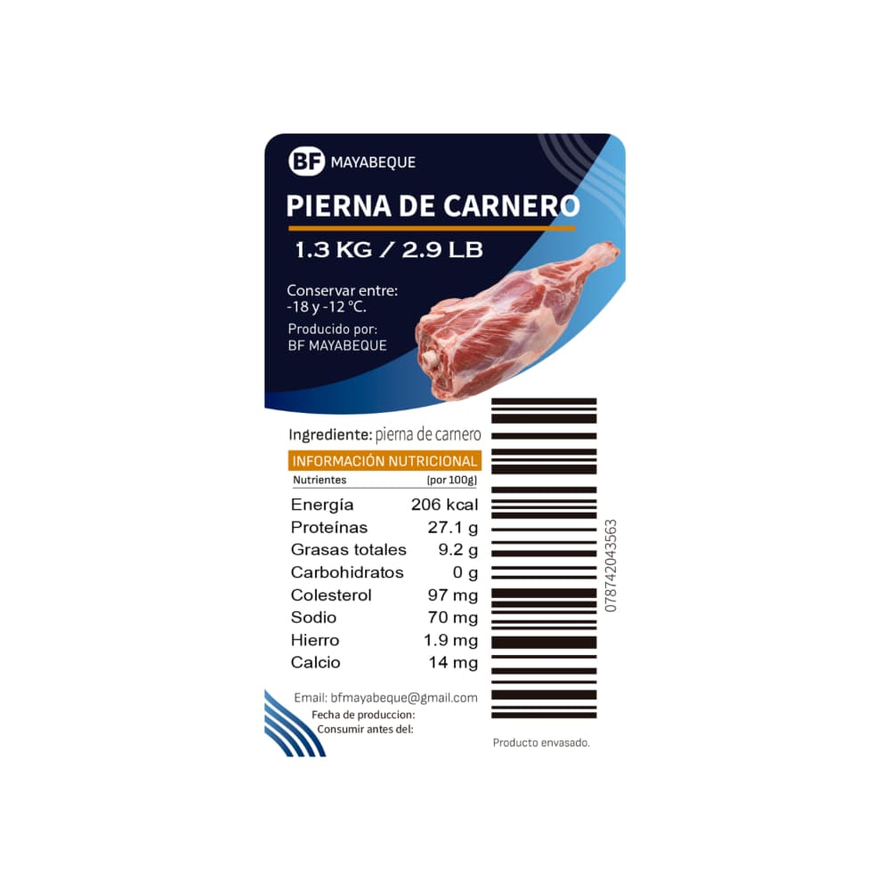 Pierna de carnero BF Mayabeque (1.3 kg / 2.9 lb) - Miniatura 4