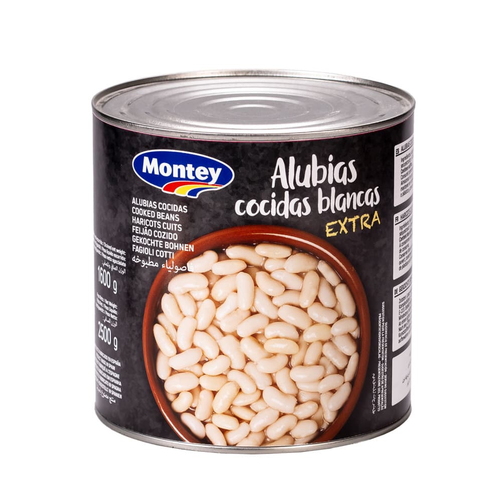 Frijoles blancos cocidos Montey (2.5 Kg / 5.5 lb) - Imagen 1