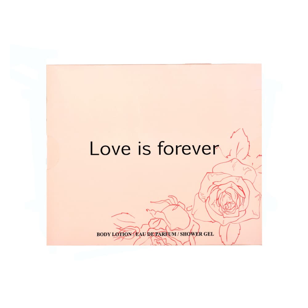 Estuche de regalo para mujer con perfume, loción corporal y gel de ducha Love is Forever EBC - Miniatura 4