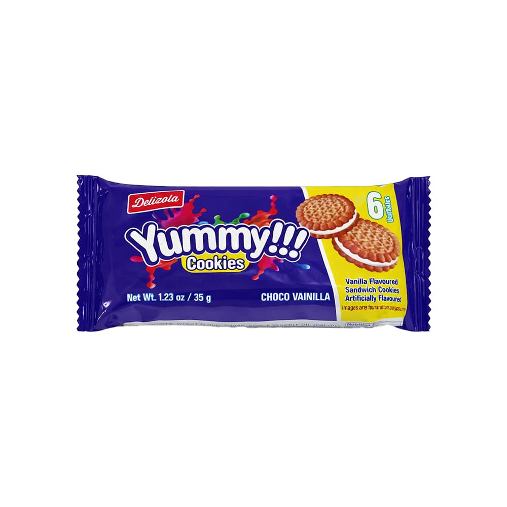 Galletas sándwich de choco rellenas de crema sabor a vainilla Delizola (35 g / 1.23 oz) - Miniatura 1