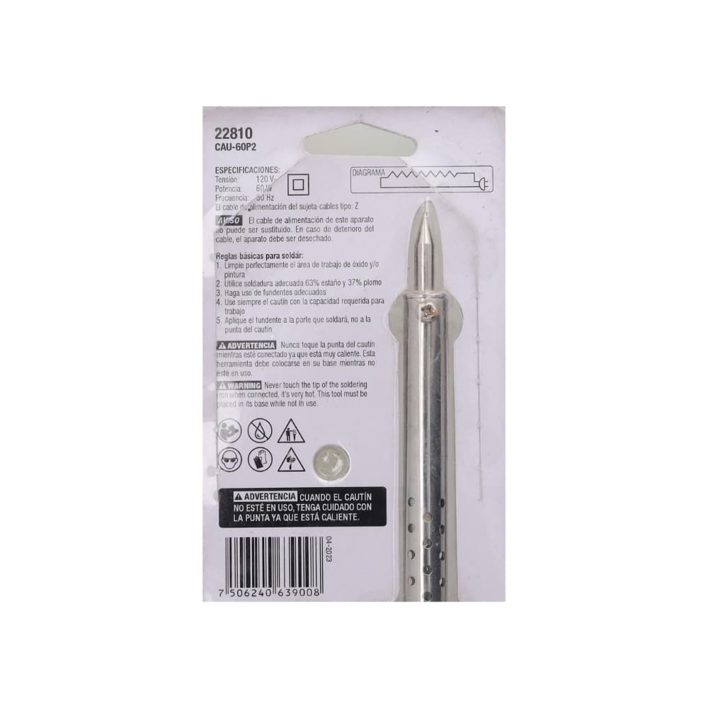 Cautín de soldadura con mango delgado Pretul CAU-60P2 (60 W) - Miniatura 3