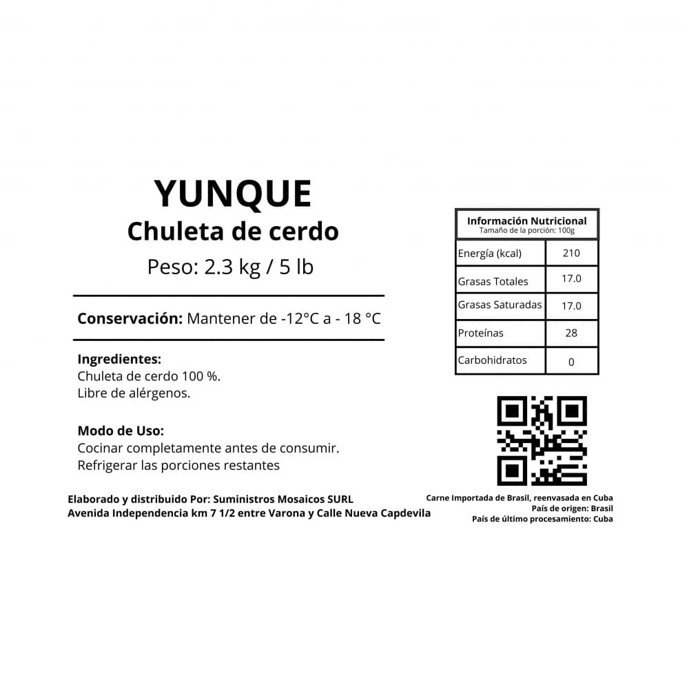 Chuleta de cerdo Yunque (2.3 kg / 5 lb) - Miniatura 3