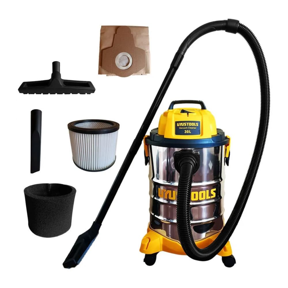 Aspiradora de cuerpo metálico de 30 L para polvo y liquido Uyustools ASP30LM-P - Miniatura 4