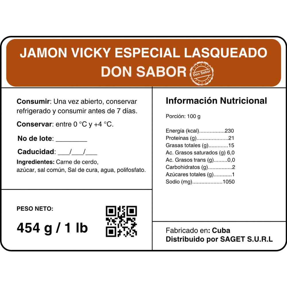 Jamón Vicking especial Don Sabor (454 g / 1 lb) - Miniatura 2
