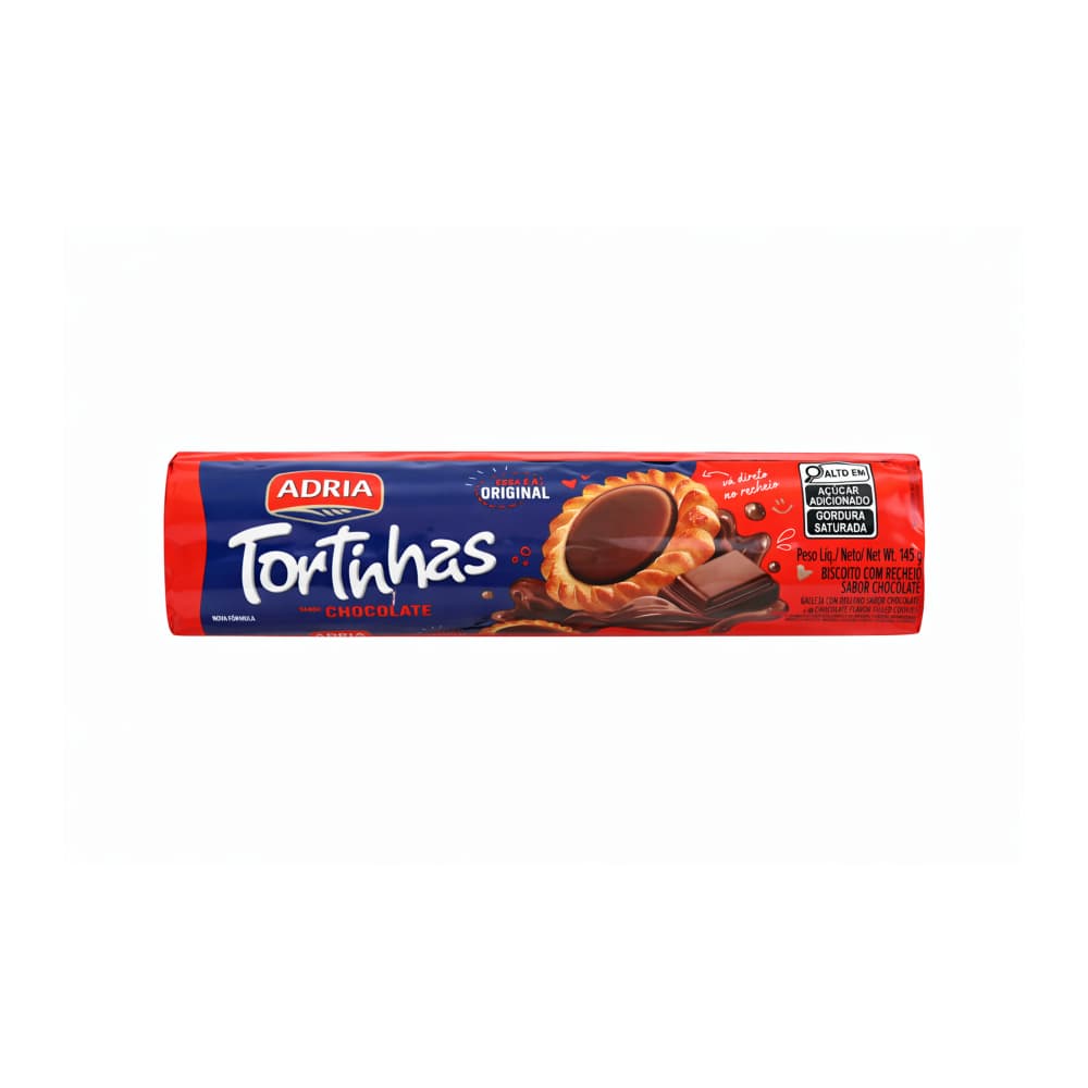Galletas con relleno sabor chocolate Tortinhas Adria (140 g / 4.94 oz) - Miniatura 1