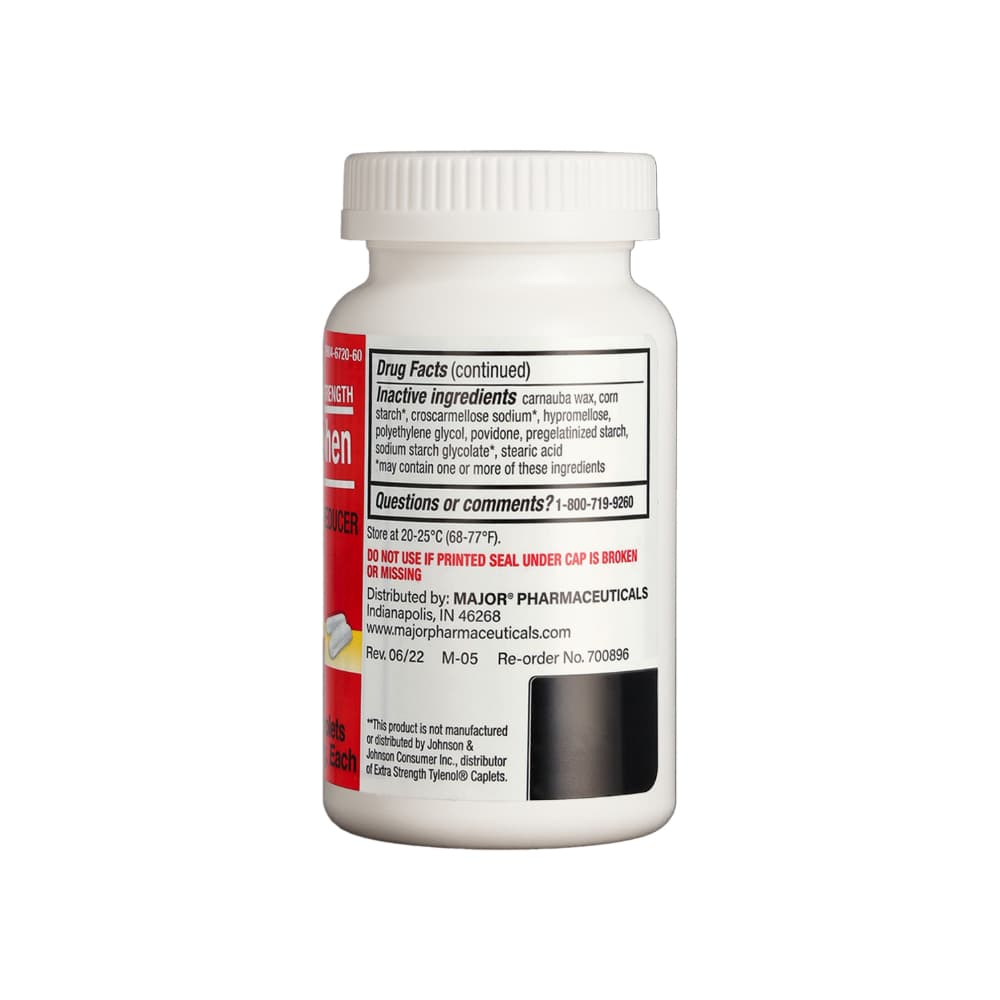 Acetaminofén 500 mg Major (100 tabletas) - Miniatura 2