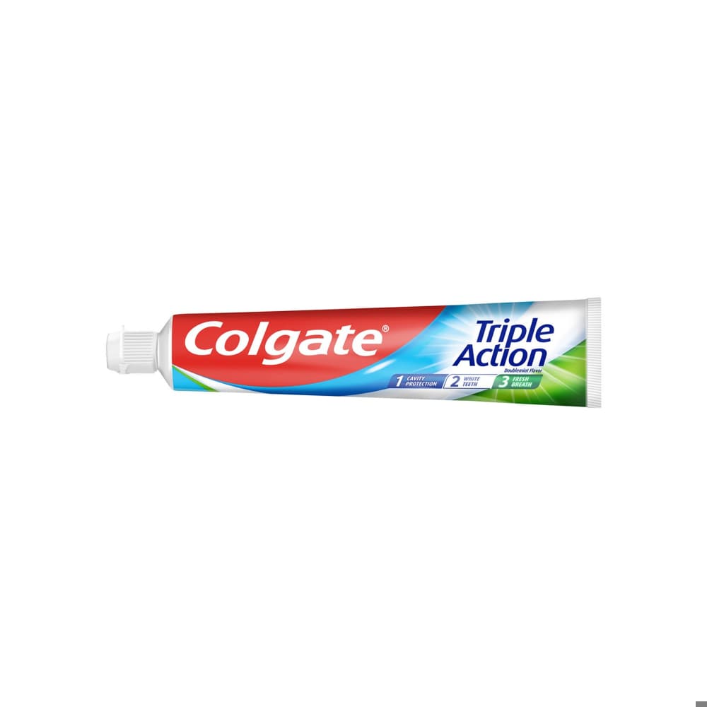 Pasta de dientes triple acción sabor menta intenso Colgate (2 x 75 ml) - Miniatura 2