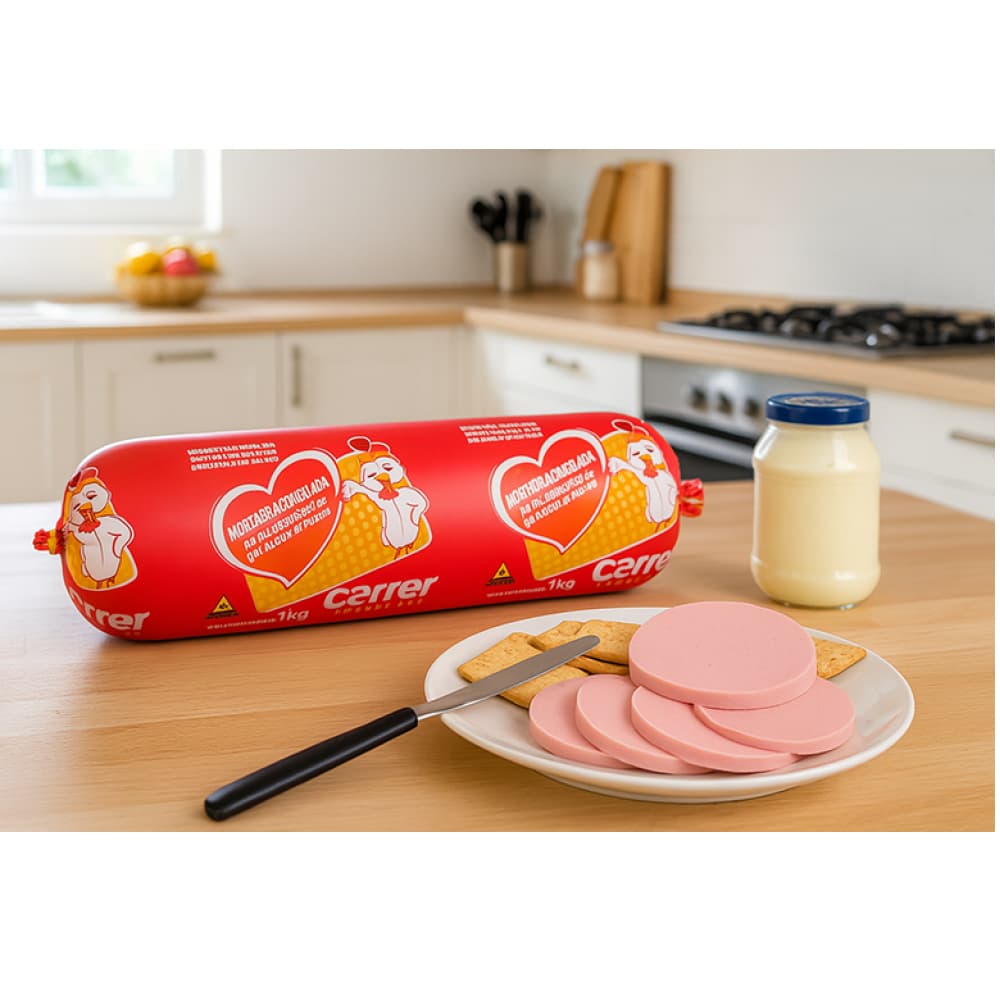 Mortadela congelada de pollo Carrer (1 kg / 2.2 lb) - Miniatura 4