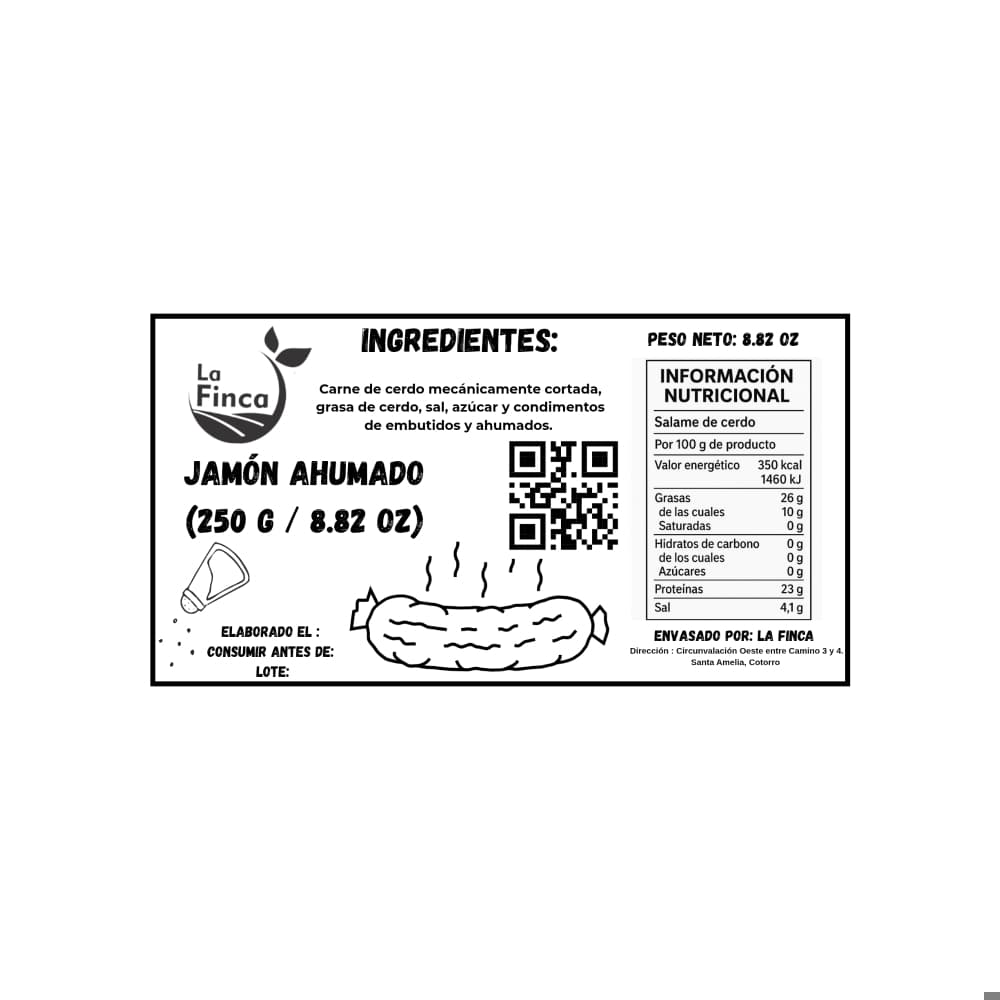 Jamón ahumado La Finca (250 g / 8.82 oz) - Miniatura 4