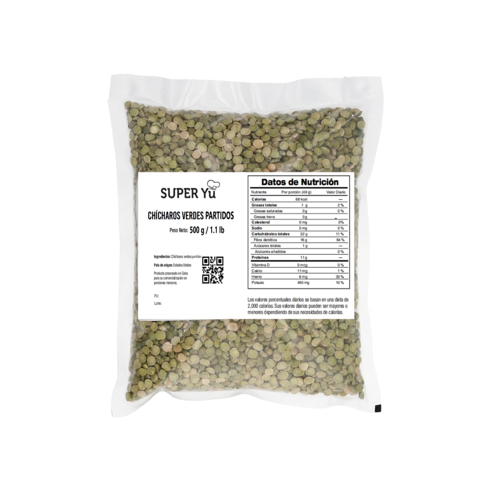 Chícharos verdes partidos Super Yu (500 g / 1.1 lb) - Miniatura 2