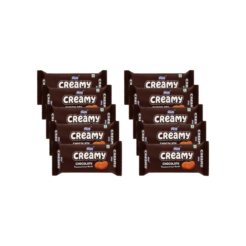 Galletas rellenas con crema sabor a chocolate Creamy Pepe (10 x 35 g / 1.23 oz) - Miniatura 1