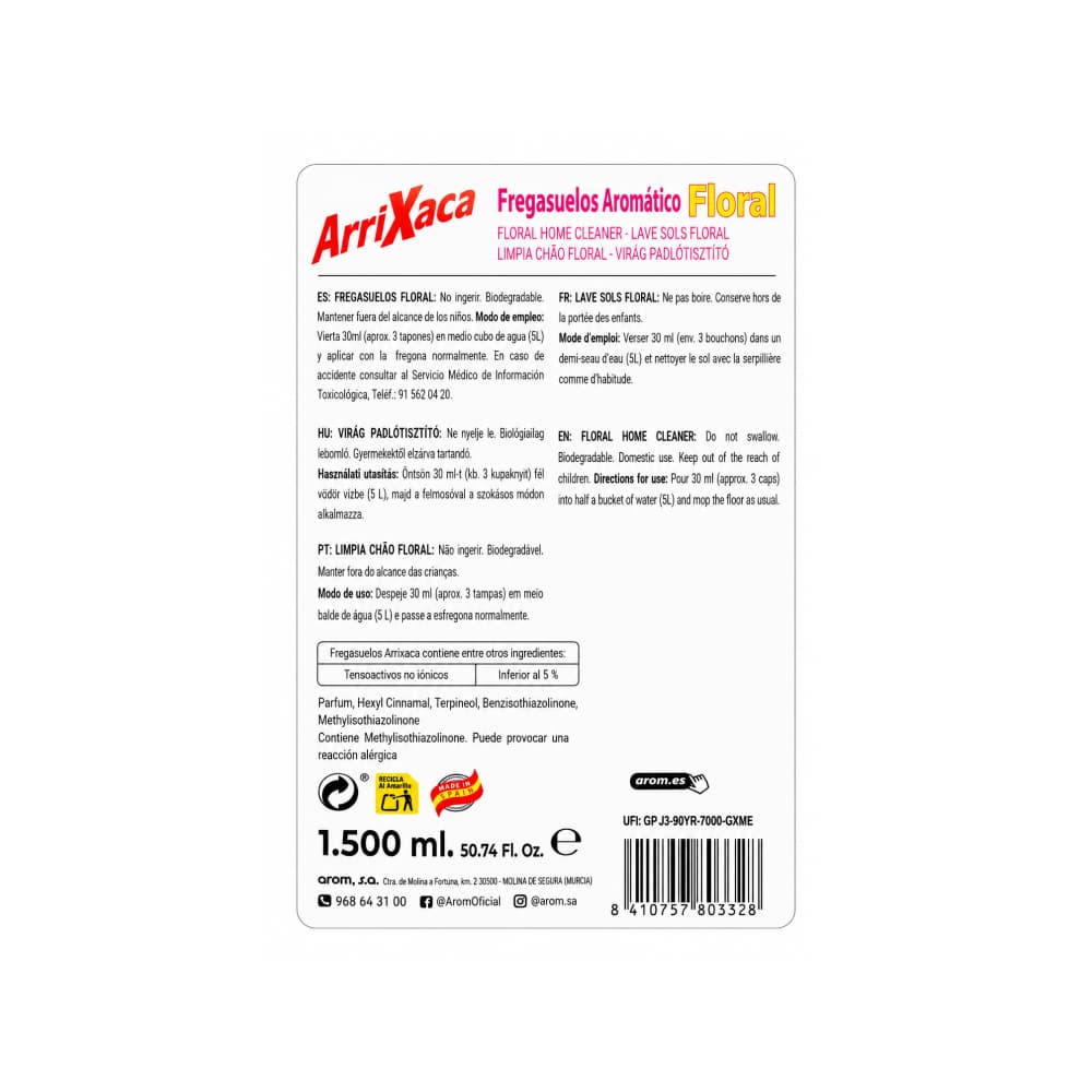 Friegasuelos aromático floral Arrixaca (1.5 L) - Miniatura 3