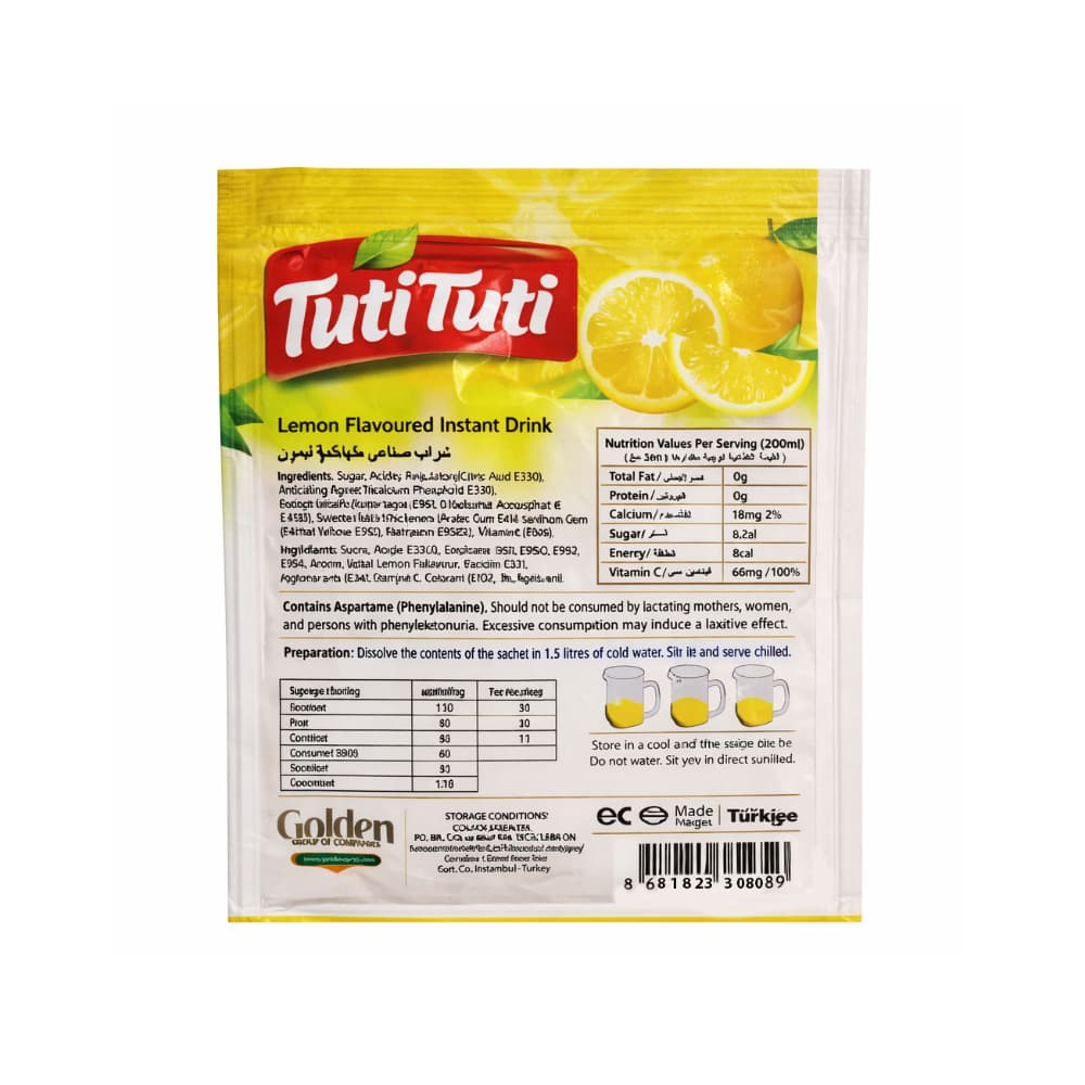 Refresco instantáneo con sabor a limón Tuti Tuti (9 g) - Miniatura 2