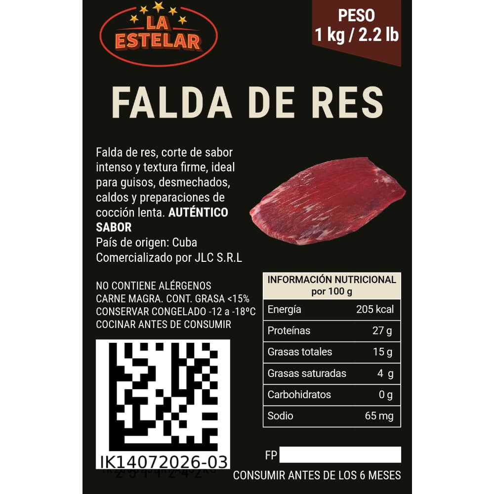 Falda de res La Estelar (1 kg / 2.2 lb) - Miniatura 3