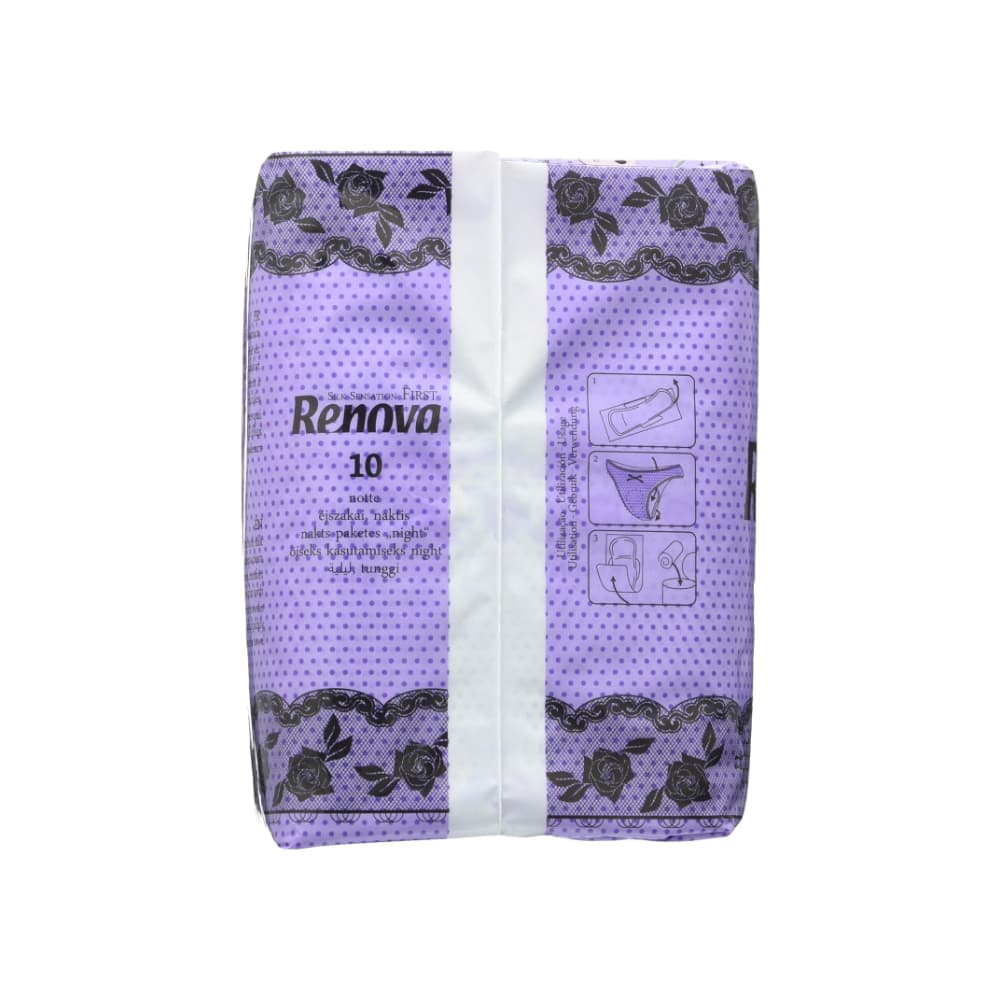 Compresas nocturnas ultrafinas con alas silk sensation first Renova (10 U) - Miniatura 4