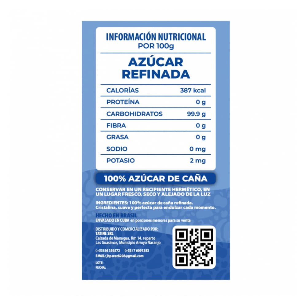 Azúcar blanca refinada Campo Vivo (3 x 500 g / 1.1 lb) - Miniatura 2