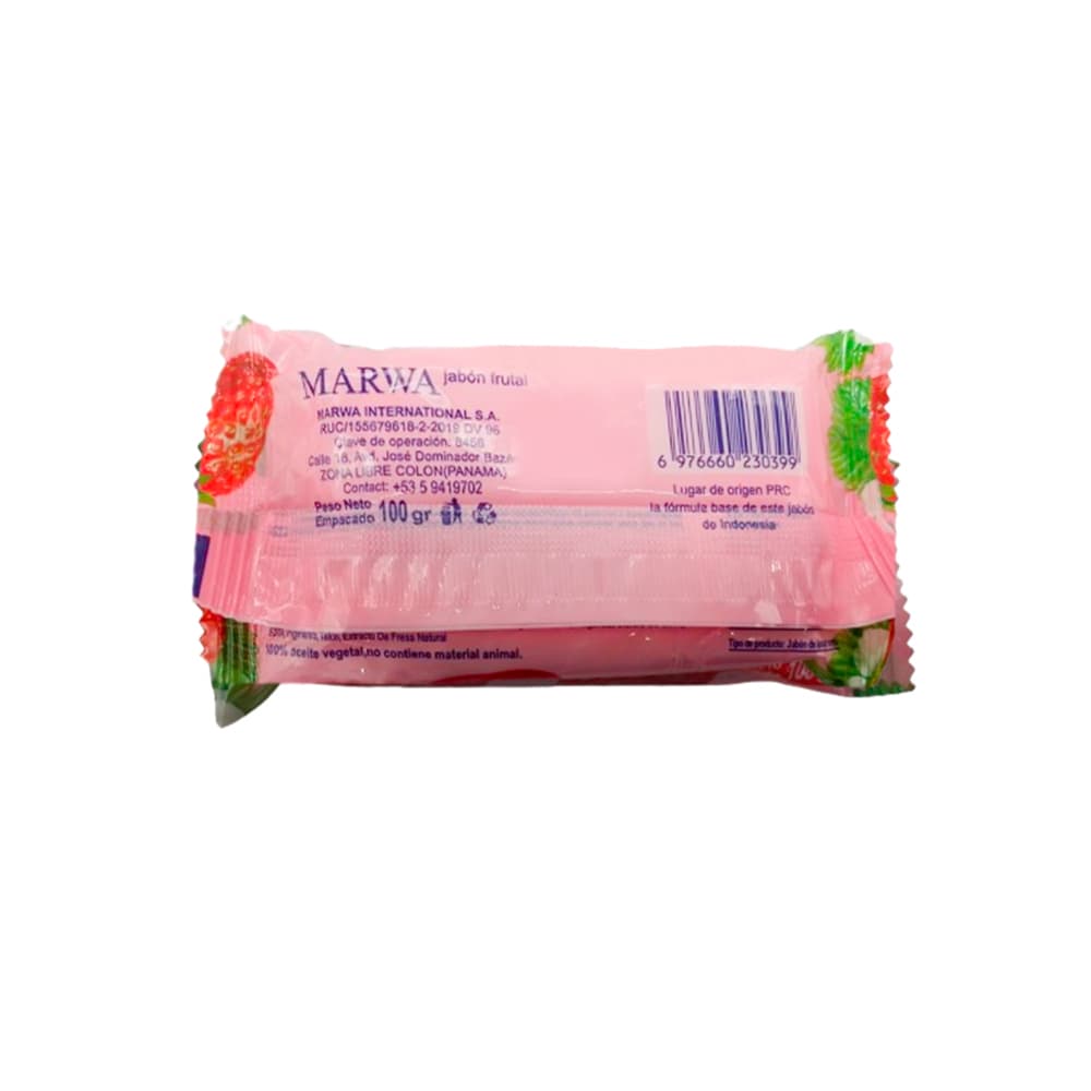 Jabón frutal con extracto de fresa Marwa (100 g / 3.5 oz) - Miniatura 2