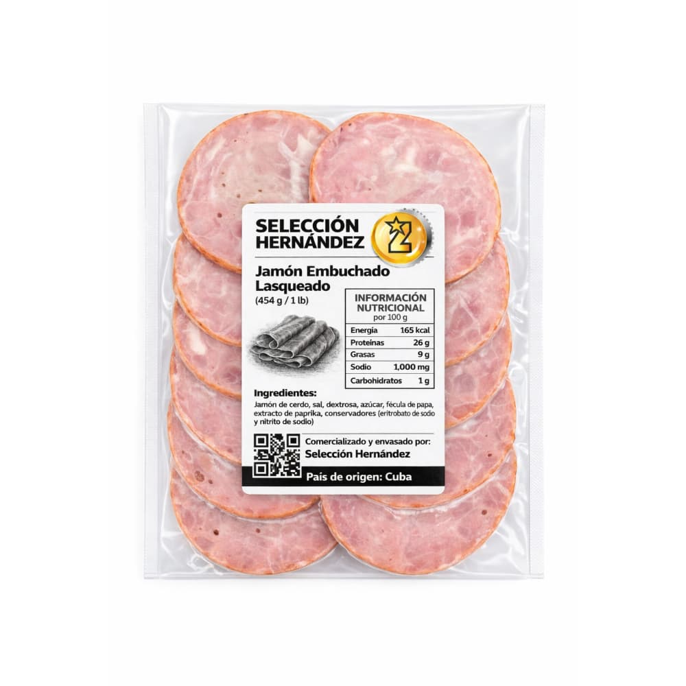 Jamón embuchado lasqueado Selección Hernández (454 g / 1 lb) - Miniatura 1
