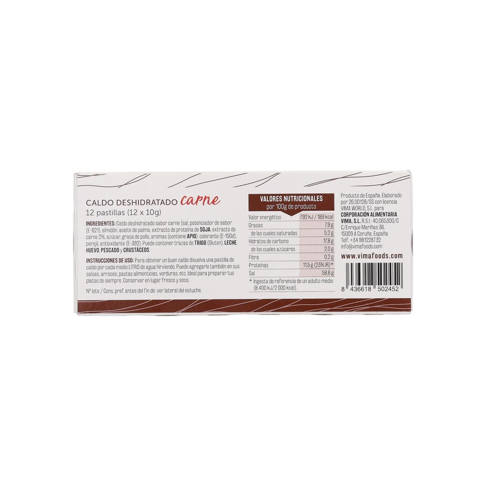 Caldo deshidratado sabor carne Vima Foods (120 g / 4.23 oz) - Miniatura 3