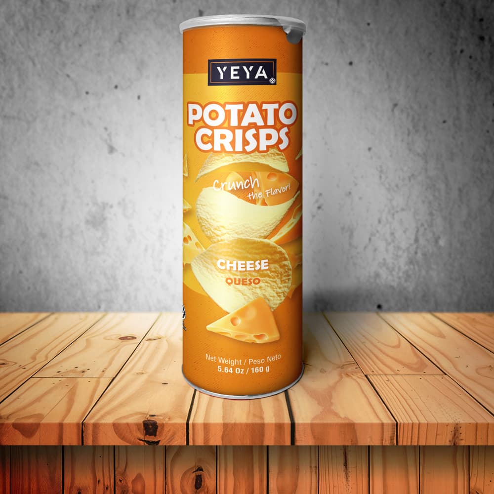 Papas fritas crujientes sabor a queso YEYA (14 x 160 g / 5.64 oz) - Miniatura 2