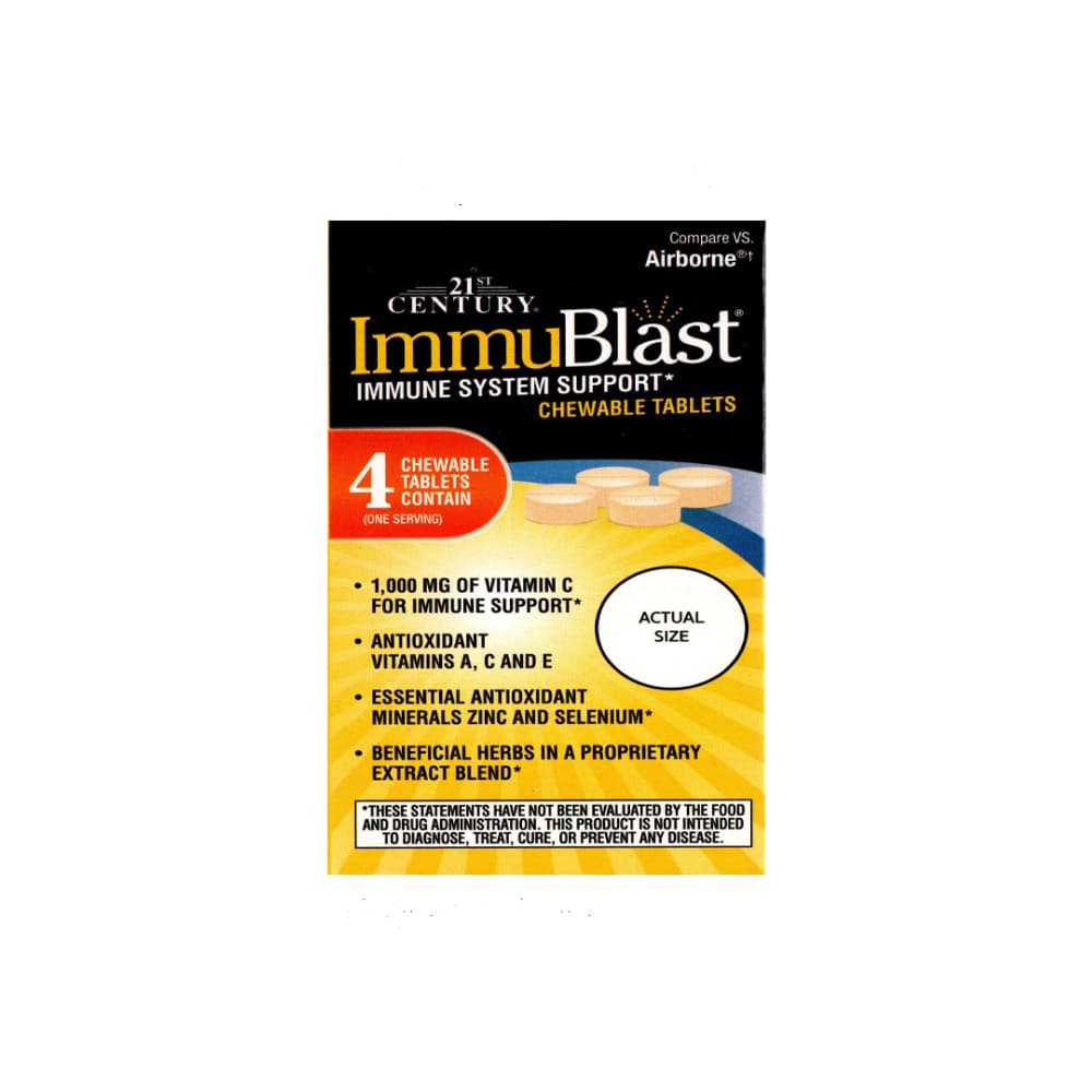 ImmuBlast. Vitamina C con vitaminas + minerales + hierbas 21st Century (32 tabletas) - Miniatura 3