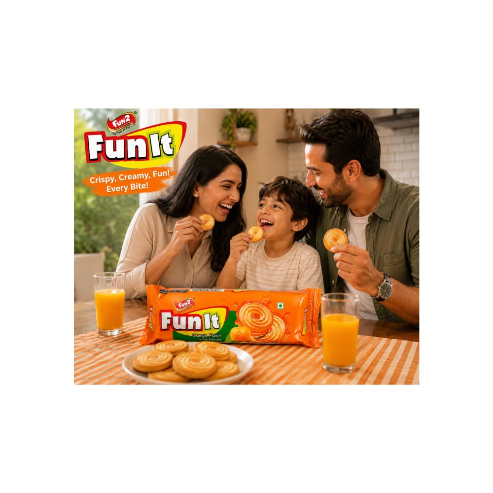 Galleta de crema con sabor a naranja Fun2 (12 x 36 g / 1.27 oz) - Miniatura 5