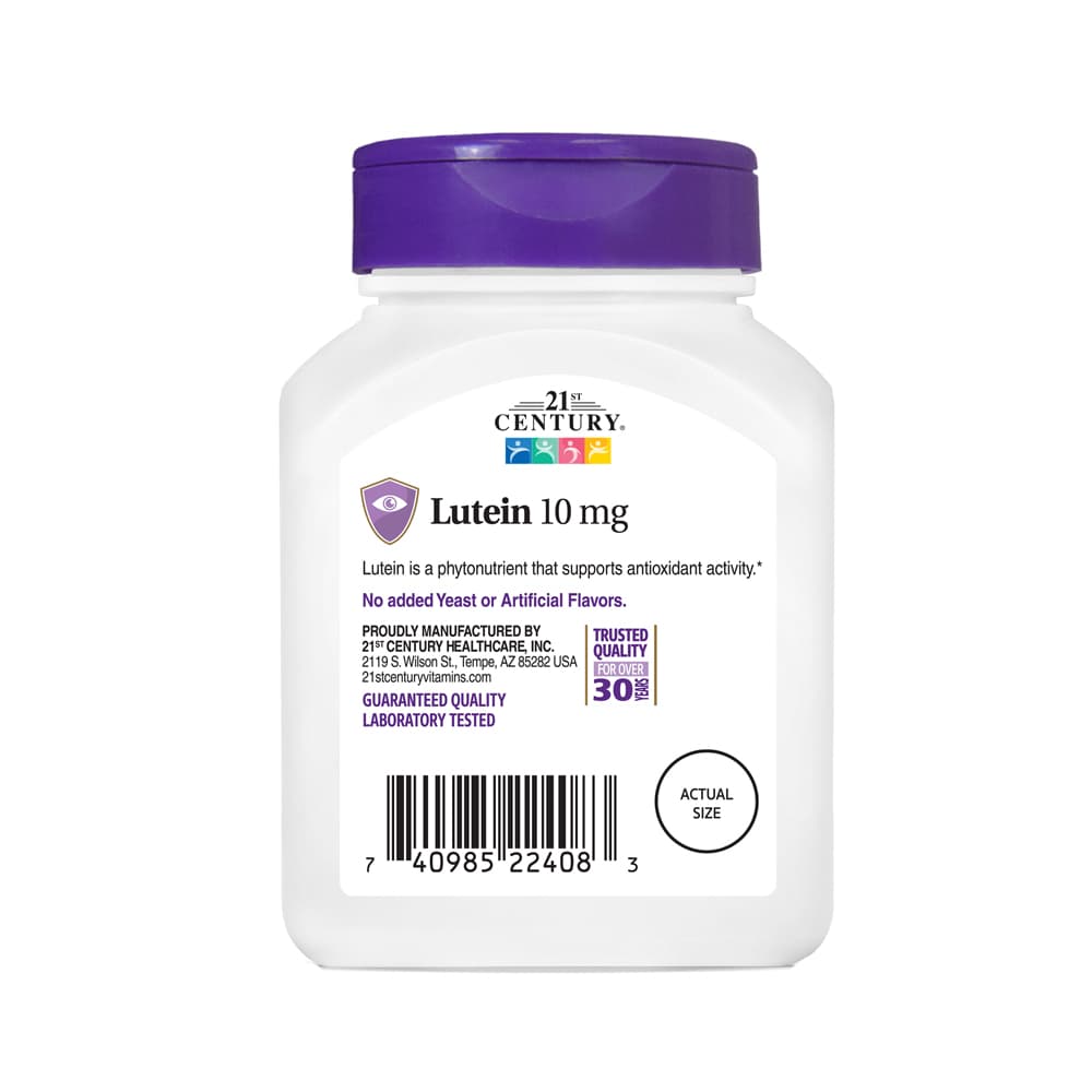 Luteína 10 mg 21st Century (60 tabletas) - Miniatura 4