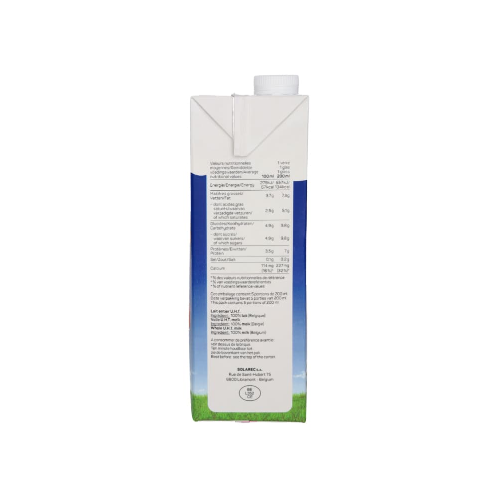 Leche entera Solarec (4 x 1 L) - Miniatura 3