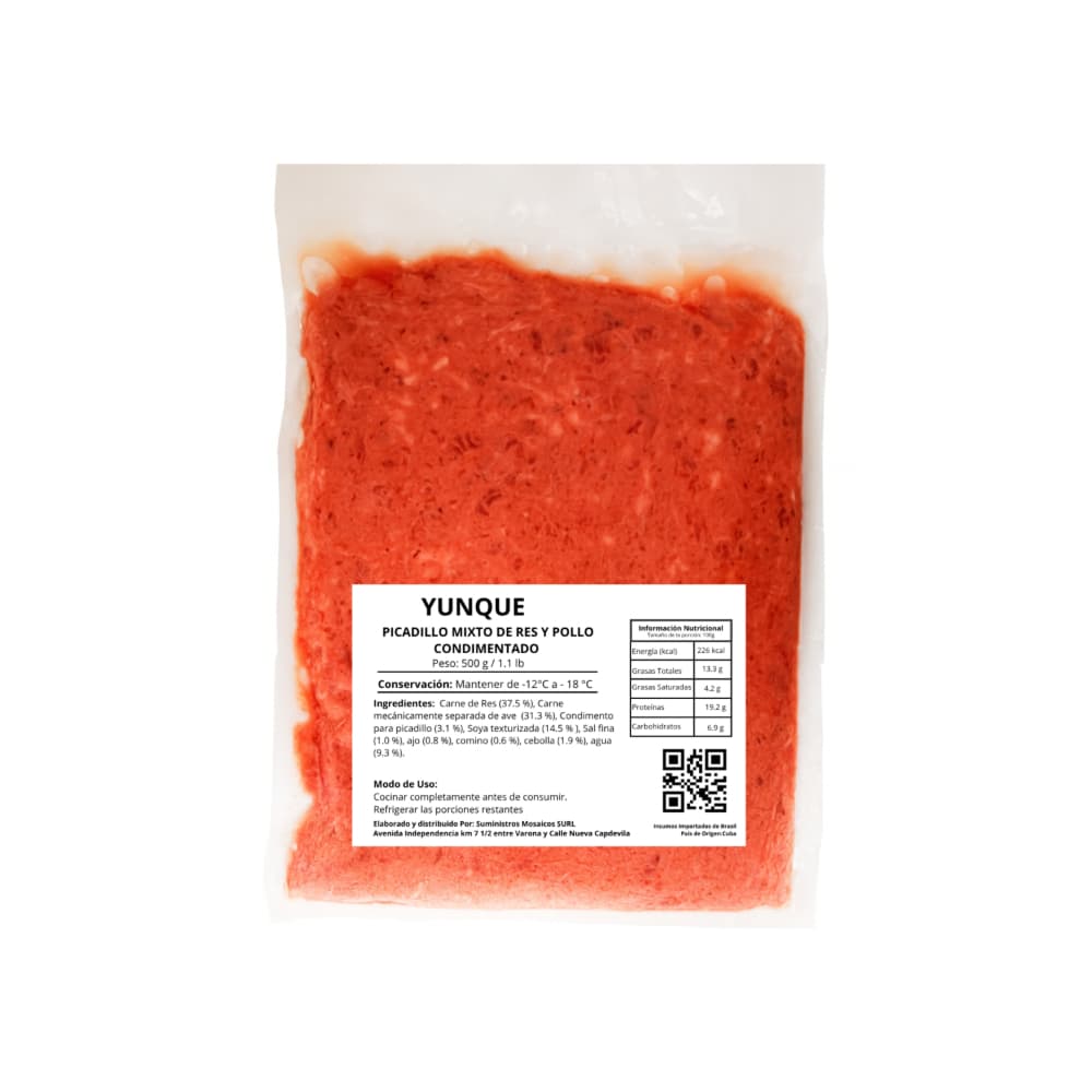 Picadillo mixto de res y pollo condimentado Yunque (500 g / 1.1 lb) - Miniatura 2