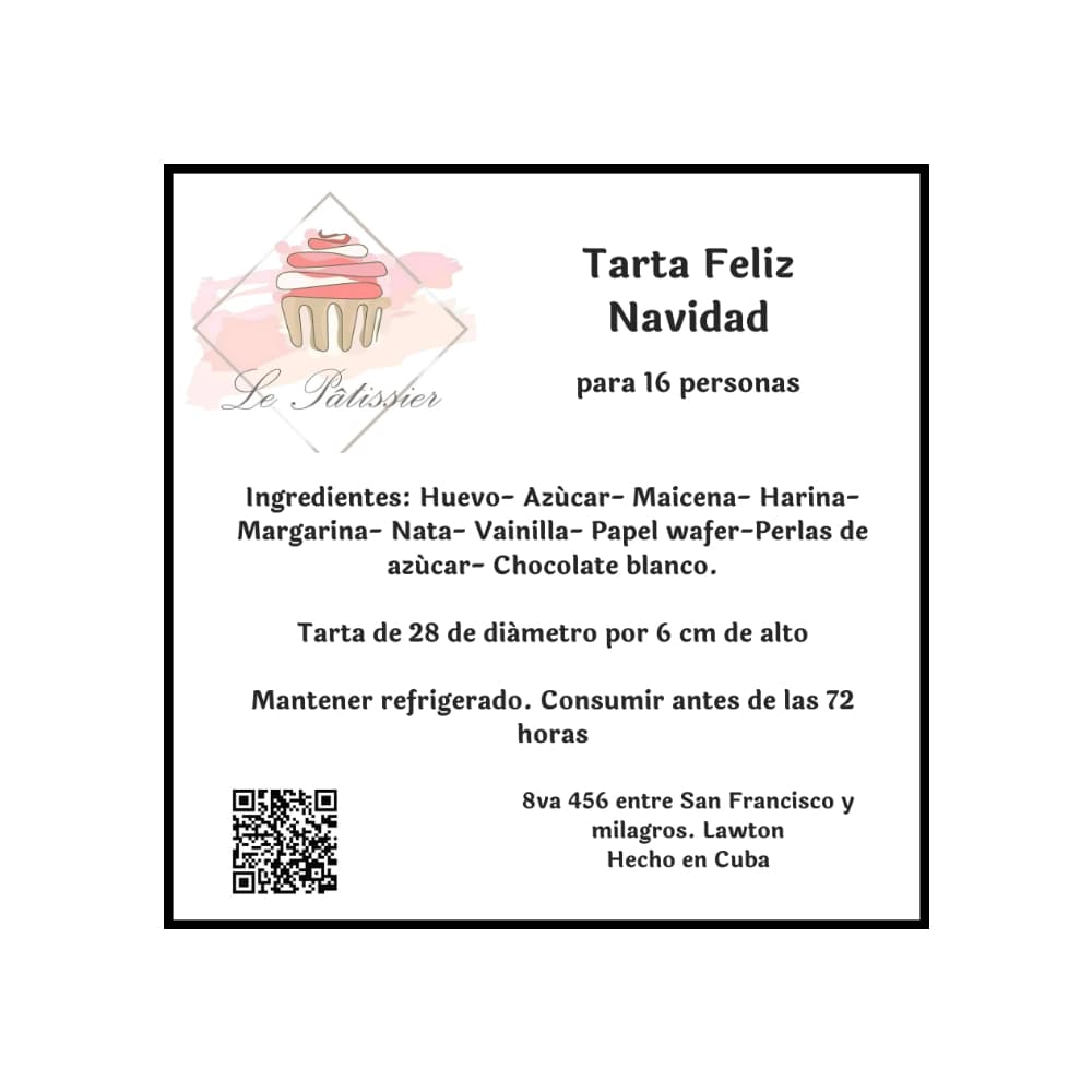 Tarta Feliz Navidad Le Patissier (16 personas) - Miniatura 4