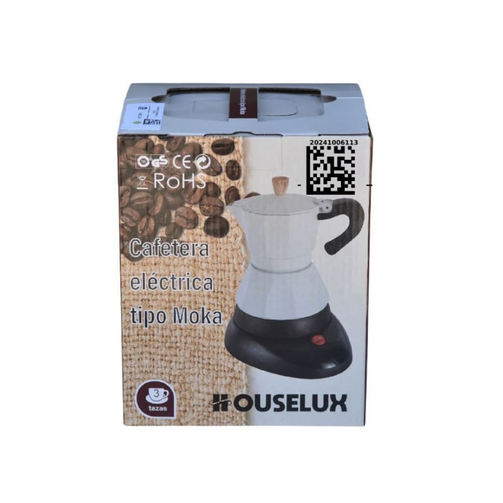 Cafetera eléctrica tipo Moka de 3 tazas Houseloux - Miniatura 2