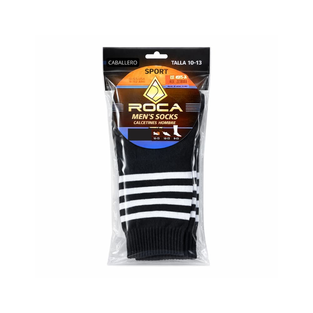 Par de medias de fútbol color negro Roca (Talla 10 - 13) - Miniatura 4