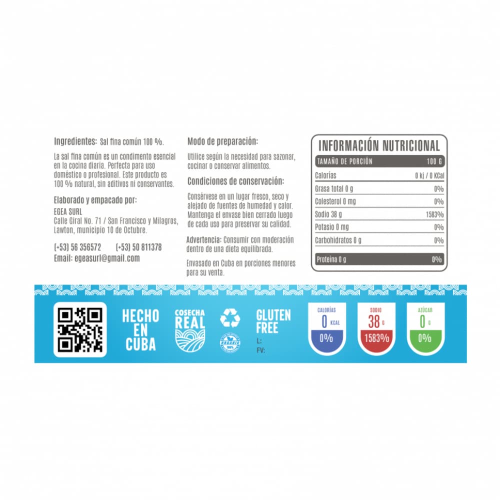 Sal fina común Cosecha Real (10 x 500 g / 1.1 lb) - Miniatura 2