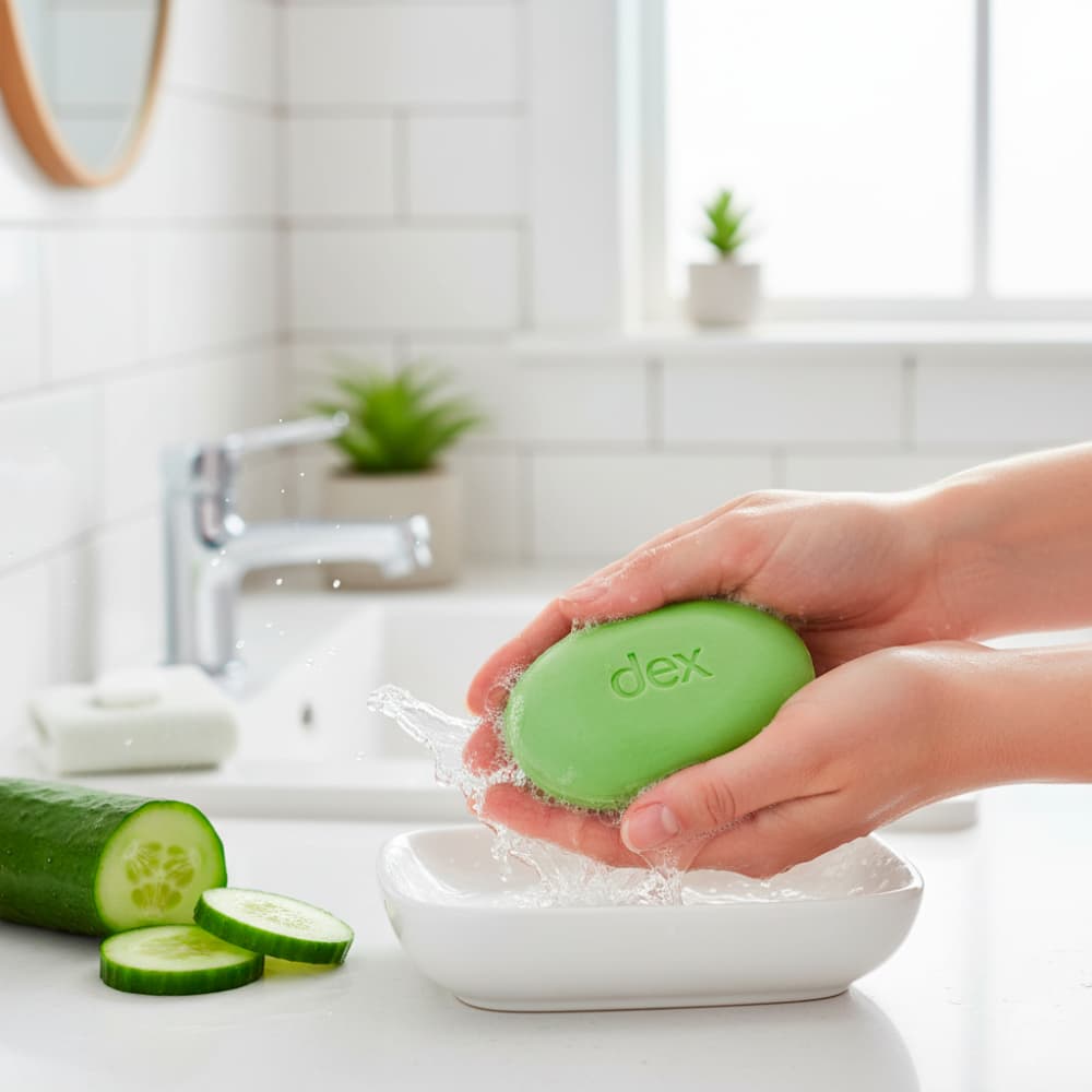 Jabón de tocador aroma a pepino Dex (125 g / 4.40 oz) - Miniatura 4