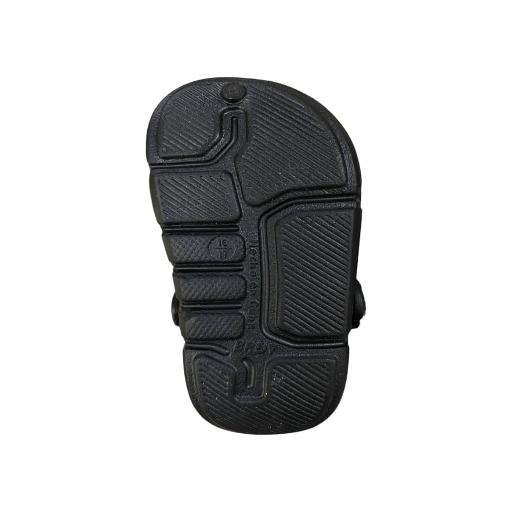Chancletas negras para niños tipo zueco Brov (Talla 16-17) - Miniatura 3